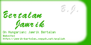 bertalan jamrik business card